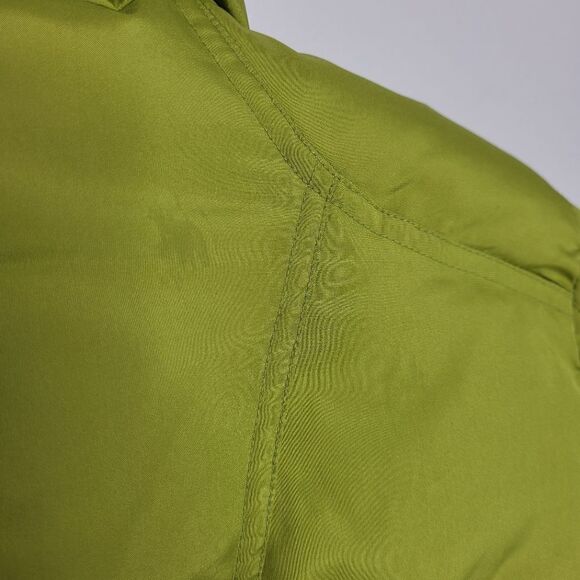 Y2K/90s chartreuse green full zip‎ down fill blend winter ski jacket M - Picture 6 of 14